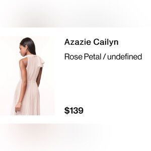 Azazie bridesmaid dress - caitlyn dress in rose petal - size 8